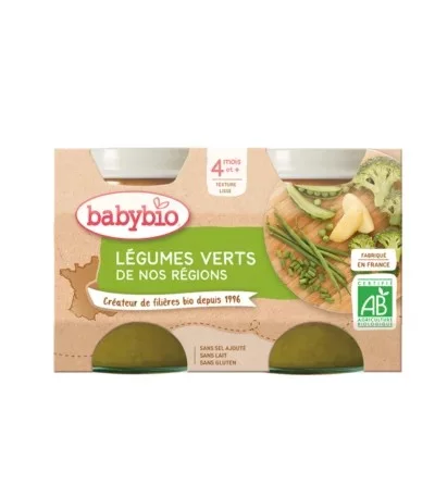 BABYBIO PETIT POT LEGUMES VERTS 2*130G