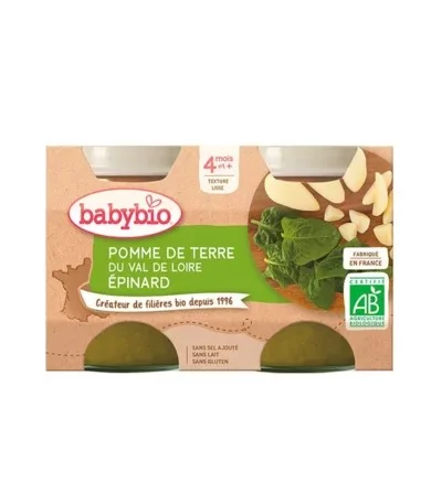 BABYBIO PETIT POT POMME DE TERRE EPINARD 2*130G