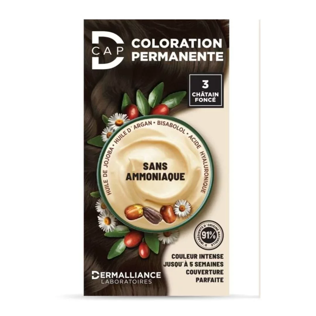 D-CAP COLORATION PERMANENTE NUMERO 3 CHATAIN FONCE