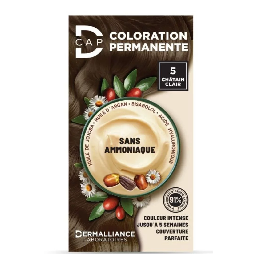 D-CAP COLORATION PERMANENTE NUMERO 5 CHATIN CLAIR