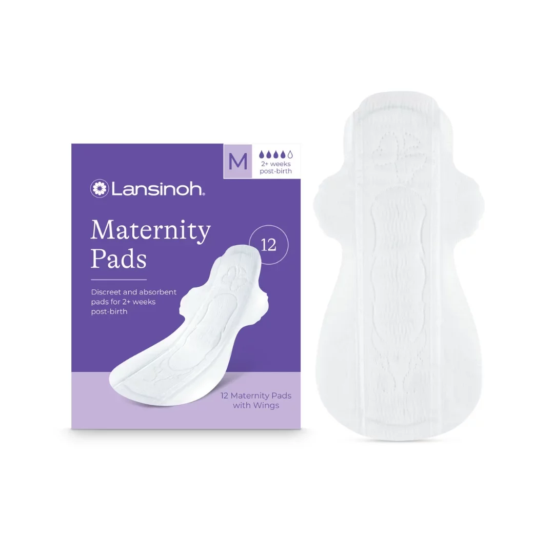 LANSINOH SERVIETTES MATERNITE EXTRA-ABSORBANTES TAILLE M +2 SEMAINES BOITE DE 12