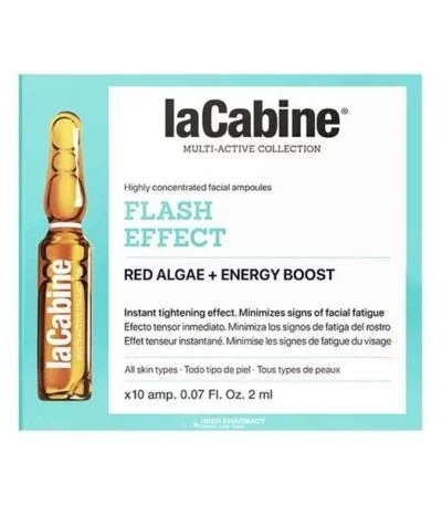 LACABINE FLASH EFFECT RED ALGAE + ENERGY BOOST BOITE DE 10*2ML AMPOULES