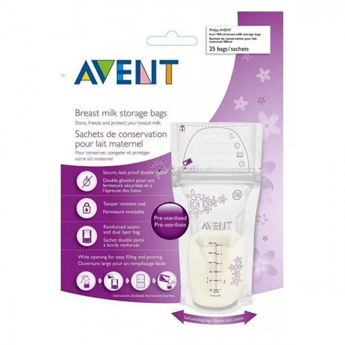 AVENT SACHETS DE CONSERVATION DU LAIT MATERNEL BOITE DE 25 REFERENCE SCF603/25