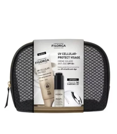 FILORGA COFFRET UV CELLULAR PROTECT VISAGE 40ML + MINI TIME FILLER 5ML + GUA SHA