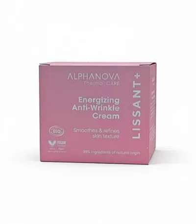 ALPHANOVA CREME ANTI-RIDES ENERGISANTE LISSANT+ LISSE ET AFFINE LE GRAIN DE PEAU TOUS TYPES DE PEAUX 50ML