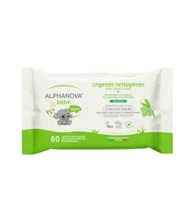 ALPHANOVA BEBE LINGETTES BOITE DE 60
