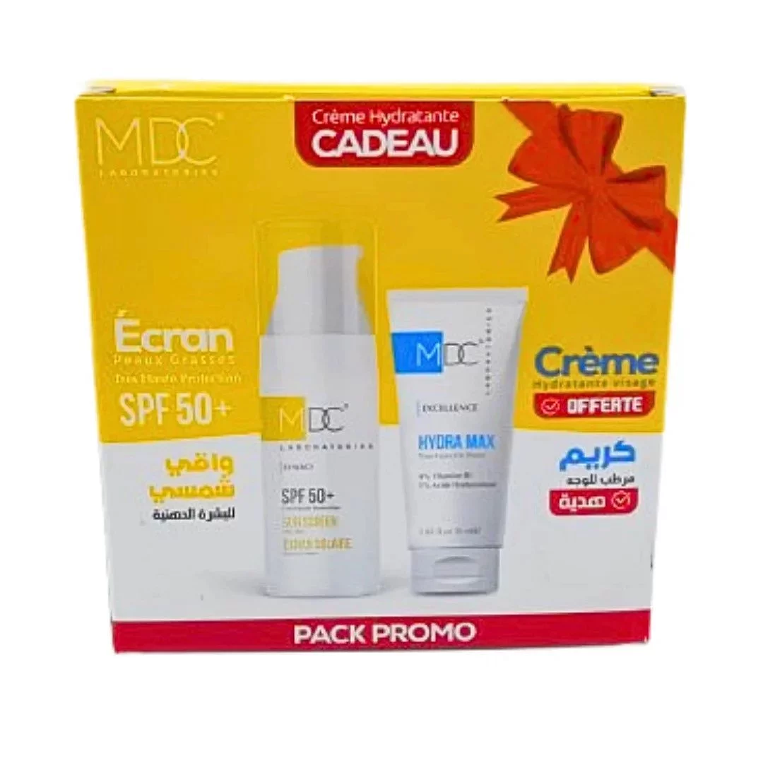 MDC PACK ECRAN PEAUX GRASSES SPF50+ 50ML + CREME HYDRA MAX 30ML OFFERTE