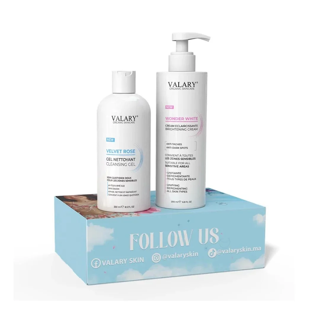 VALARY PACK INTIME WONDER WHITE CREME 200ML + EXTRA GENTLE GEL VELVET ROSE 250ML