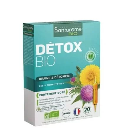 SANTAROME BIO DETOX BIO BOITE DE 20 AMPOULES DE 10ML