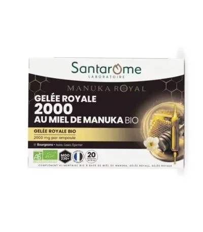 SANTAROME GELEE ROYALE MIEL MANUKA 2000MG BOITE DE 20 AMPOULES