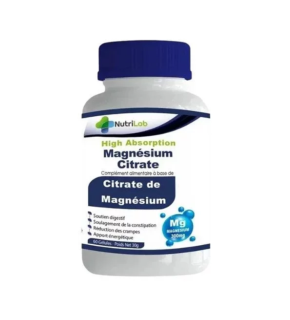 NUTRILAB MAGNESIUM CITRATE 300MG BOITE DE 60 GELULES