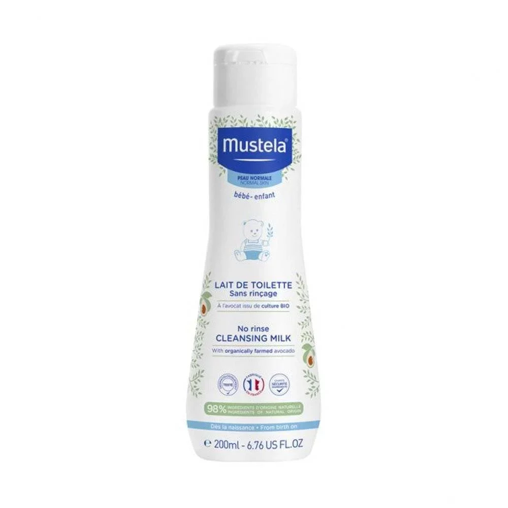 MUSTELA LAIT DE TOILETTE SANS RINCAGE A L'AVOCAT PEAU NORMALE 200ML
