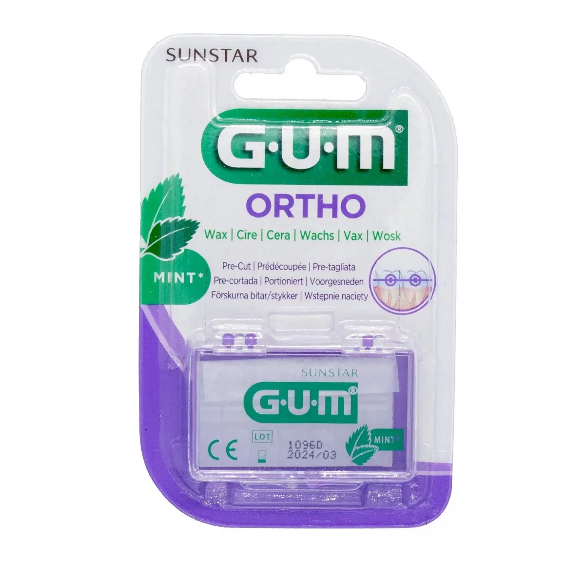 GUM CIRE DE PROTECTION ORTHODONTIQUE MENTHOLEE REFERENCE 724