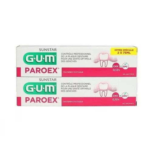 GUM PACK DUO PAROEX DENTIFRICE 75ML*2