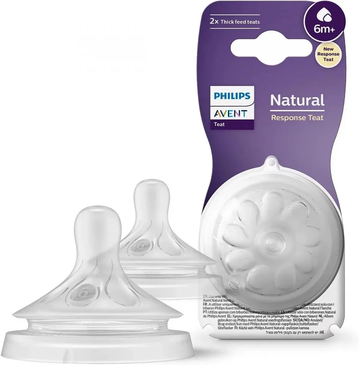 AVENT TETINE NATUREL +6MOIS BOITE DE 2 REFERENCE SCY966/02