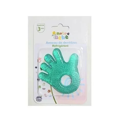 NOTRE BEBE ANNEAU DE DENTITION REFRIGERANT MAIN VERT REFERENCE BD253-4