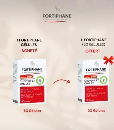 FORTIPHANE PACK CHEVEUX ET ONGLES BOITE DE 60 GELULES + FORTIPHANE BOITE DE 30 GELULES OFFRE SPECIALE 