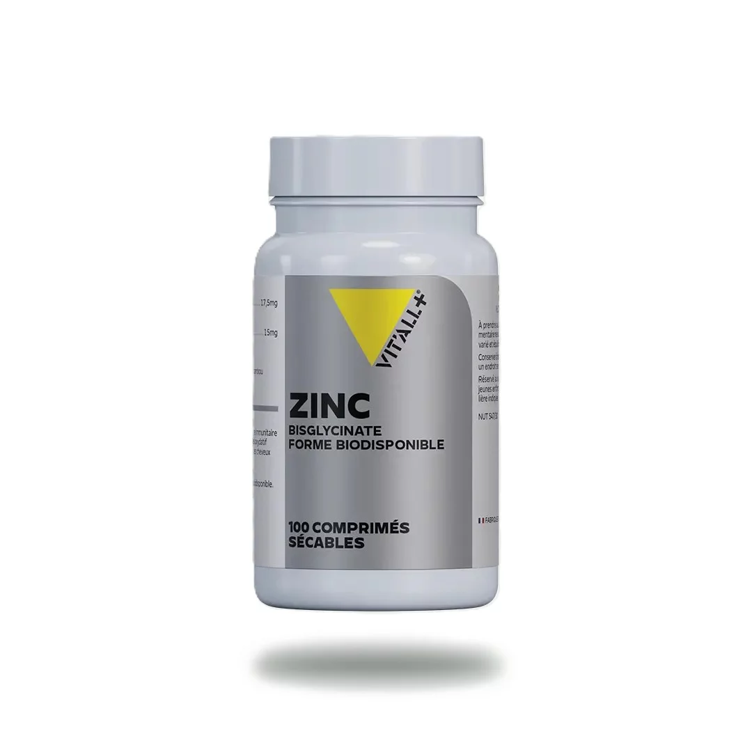 VITALL+ ZINC BISGLYCINATE COMPLEMENT ALIMENTAIRE 20MG BOITE DE 100 COMPRIMES