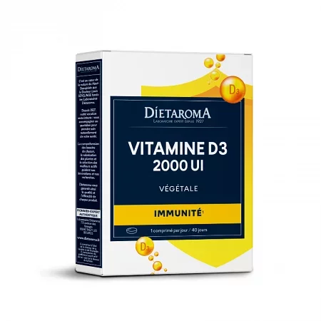 DIETAROMA VITAMINE D3 VEGETALE 2000UI IMMUNITE BOITE DE 40
