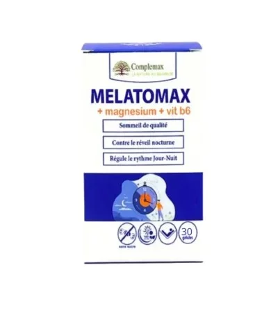 COMPLEMAX MELATOMAX MAGNESIUM + VITAMINE B6 BOITE DE 30 GELULES