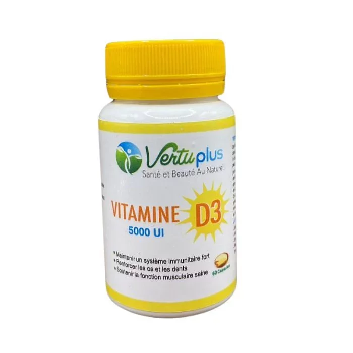 VERTUPLUS VITAMINE D3 5000UI BOITE DE 60 CAPSULES