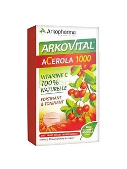 ARKOPHARMA ARKOVITAL ACEROLA 1000 BOITE DE 30 COMPRIMES A CROQUER