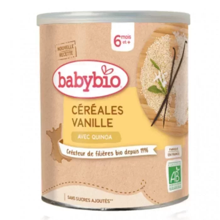 BABYBIO 5 CEREALES VANILLE 220G