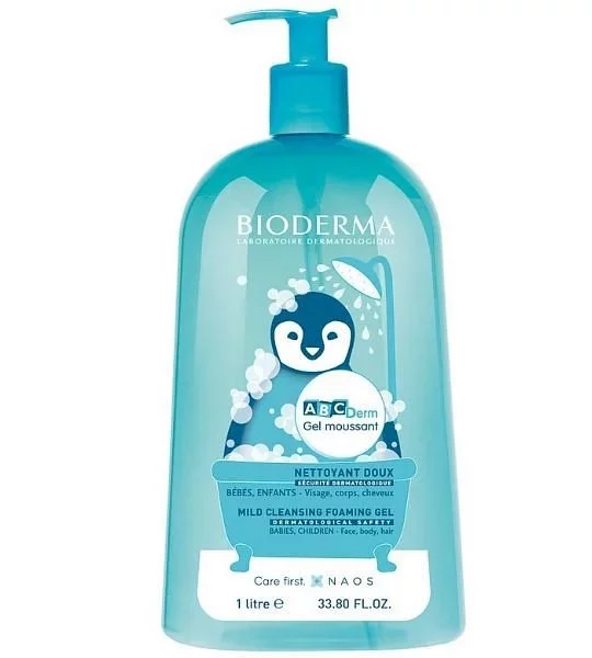 BIODERMA ABCDERM GEL MOUSSANT NETTOYANT DOUX 1L