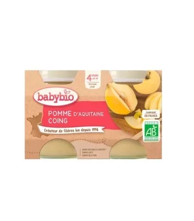 BABYBIO PETIT POT POMME COING 2*130G