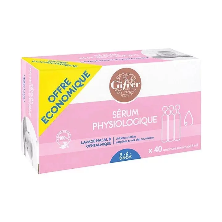 GIFRER SERUM PHYSIOLOGIQUE 40 UNIDOSES 5ML