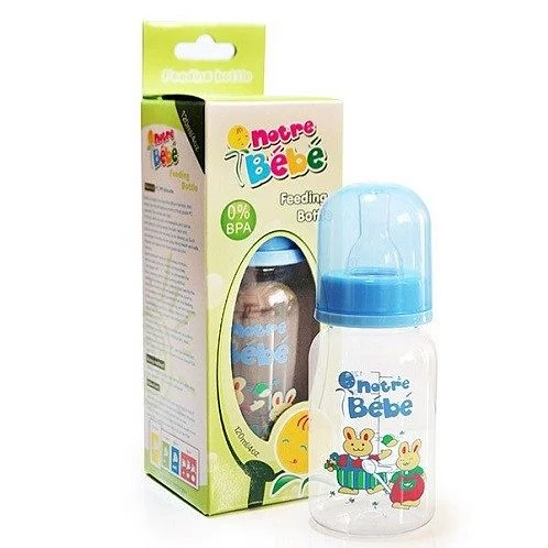 NOTRE BEBE BIBERON SANS POIGNEES 120ML REFERENCE NB180