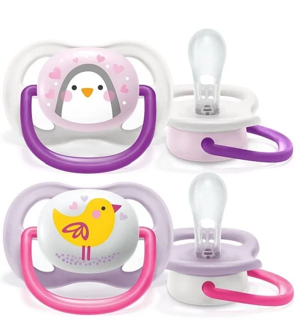 AVENT SUCETTE ORTHODONTIQUE 0-6MOIS GIRL PENG/BIRD REFERENEC SCF 080/06