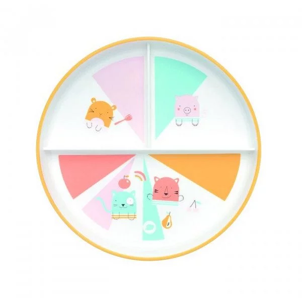BEBE CONFORT ASSIETTE D'APPRENTISSAGE AVEC COMPARTIMENTS WOODCAMP +18MOIS REFERENCE 3105208500