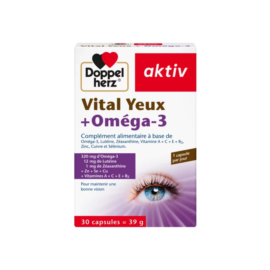 Doppel Herz Vital Yeux + Omega 3 Boite De 30 Comprimes