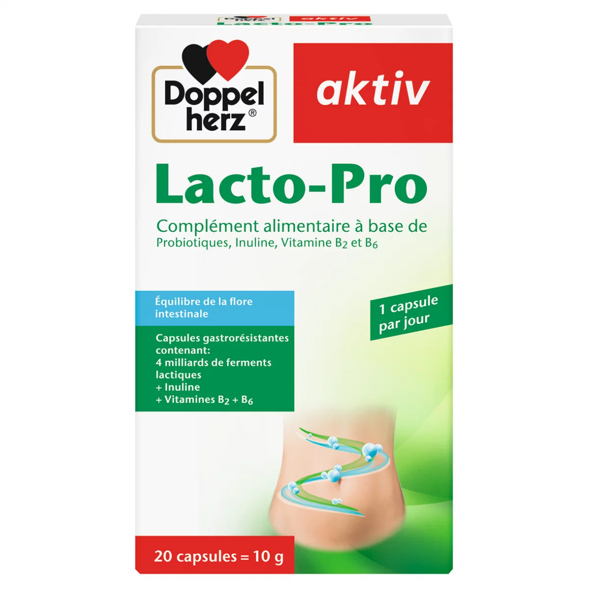 Doppel Herz Aktiv Lacto Pro Boite De 20 Capsules