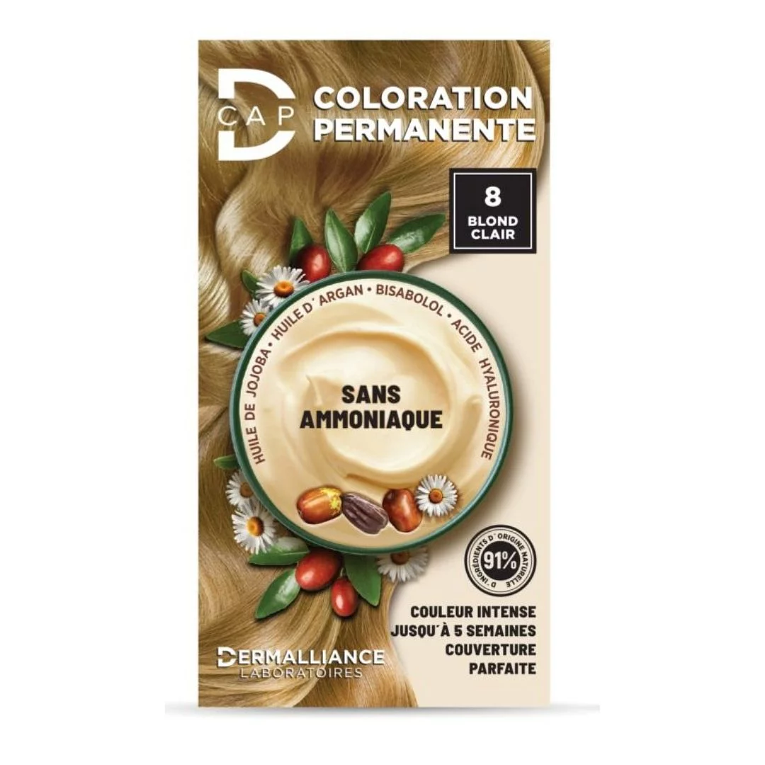 D-CAP COLORATION PERMANENTE NUMERO 8 BLOND CLAIR