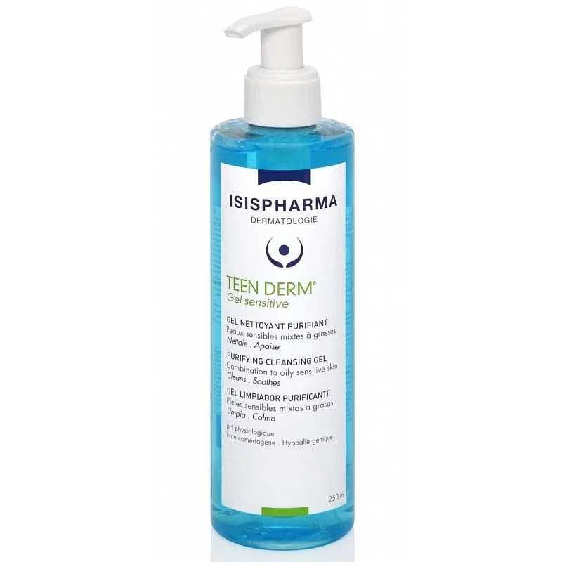Isispharma Teen Derm Sensitive Gel Nettoyant Purifiant 250ml Reference Coivisi053