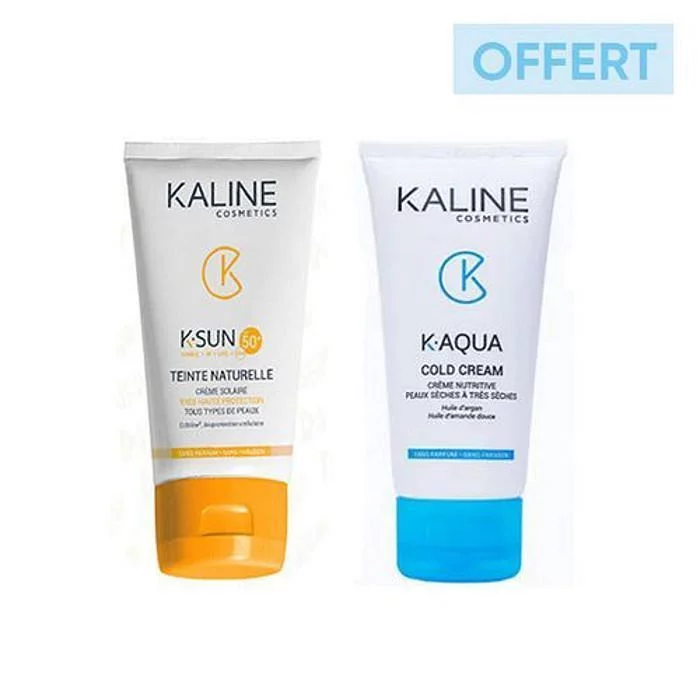 Kaline Pack K-sun Ecran Teinte Naturelle + K-aqua Soin Hydratant Creme Nutritive 50ml Offre Speciale