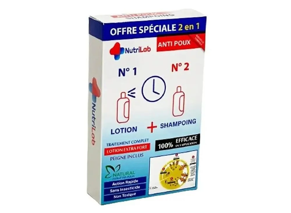 NUTRILAB ANTI-POUX LOTION EXTRA FORD 125ML + SHAMPOOING EXTRA DOUX 125ML