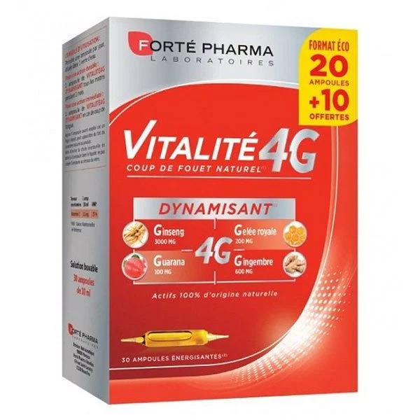 Forte Pharma Vitalite 4g Dynamisant Boite De 30 Ampoules Reference