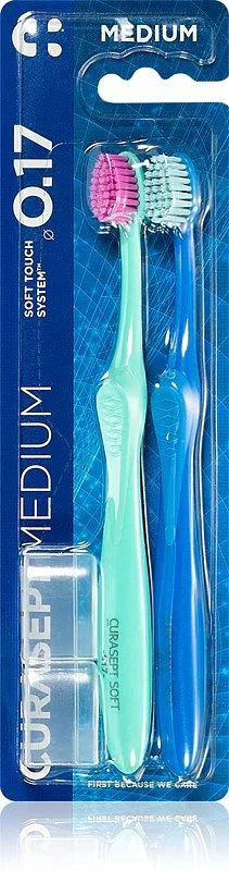 CURASEPT PACK SOFT LINE MEDIUM 0.17 DEUX BROSSE A DENTS