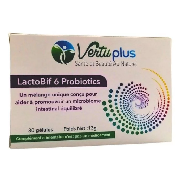 VERTUPLUS LACTOBIF 6 PROBIOTICS BOITE DE 30 GELULES