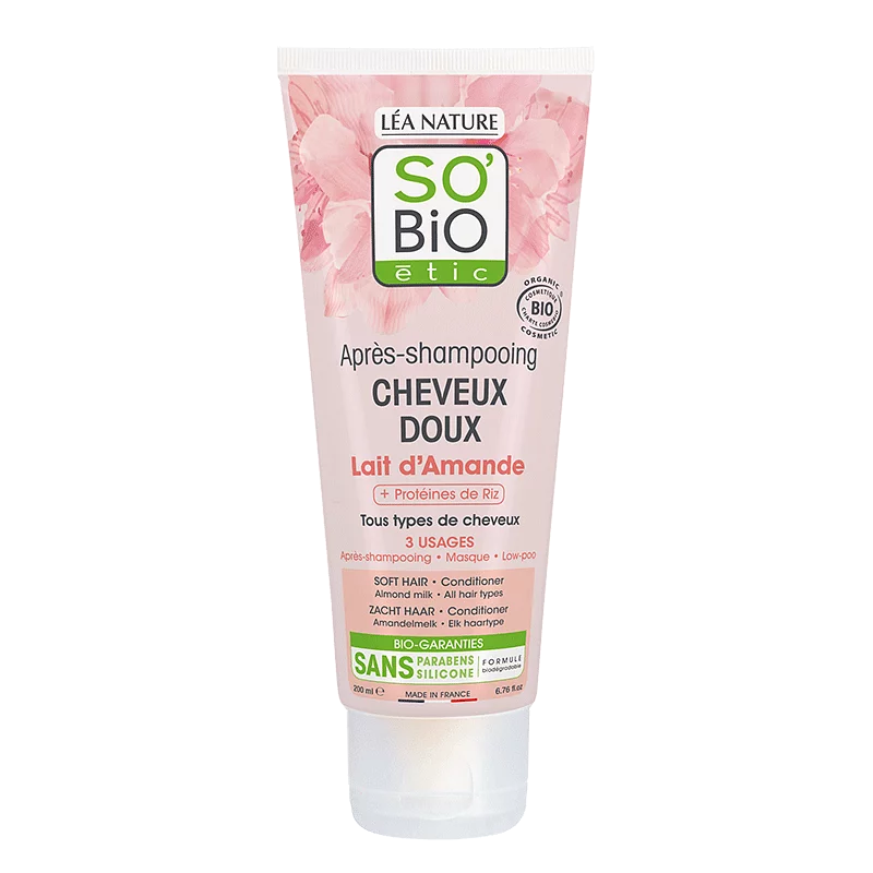 SO'BIO ETIC APRES SHAMPOOING LAIT D'AMANDE BIO 200ML