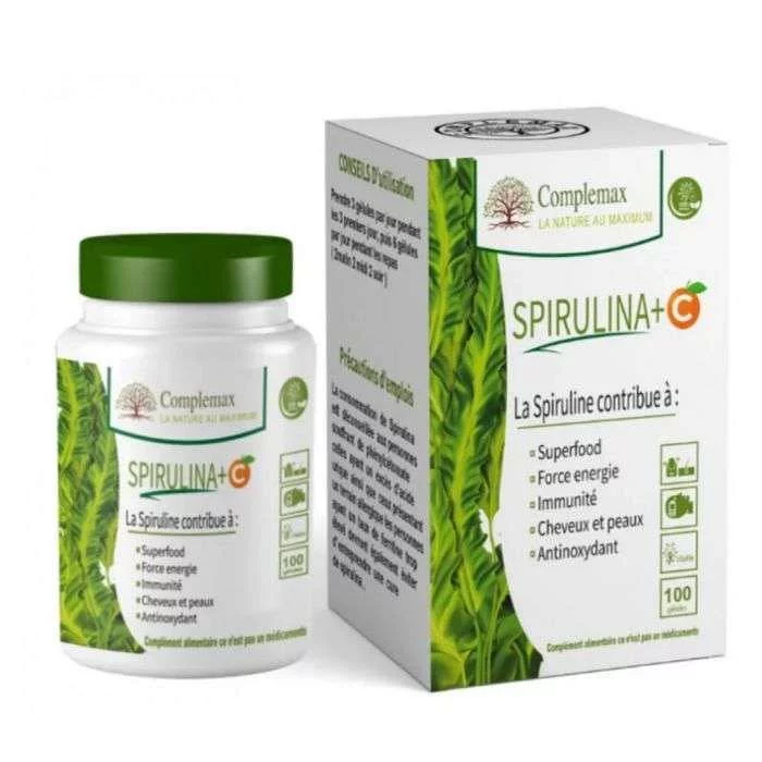 Complemax Spirulina+vitamine C 400mg Boite De 100 Gelules