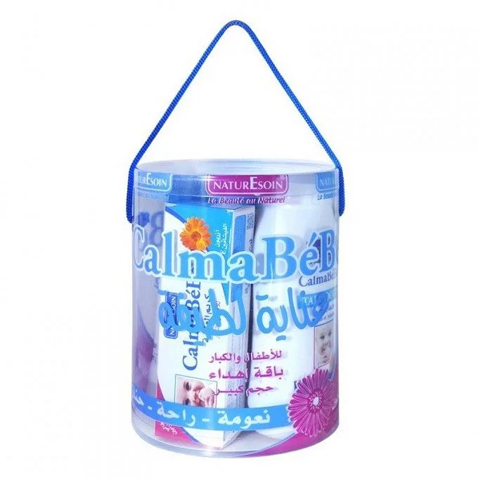 Naturesoin Pack Calma Bebe Coffret Cadeau Talc 200g + Shampooing 250ml + Lait 250ml + Creme De Change 40g + Savon Doux 90g