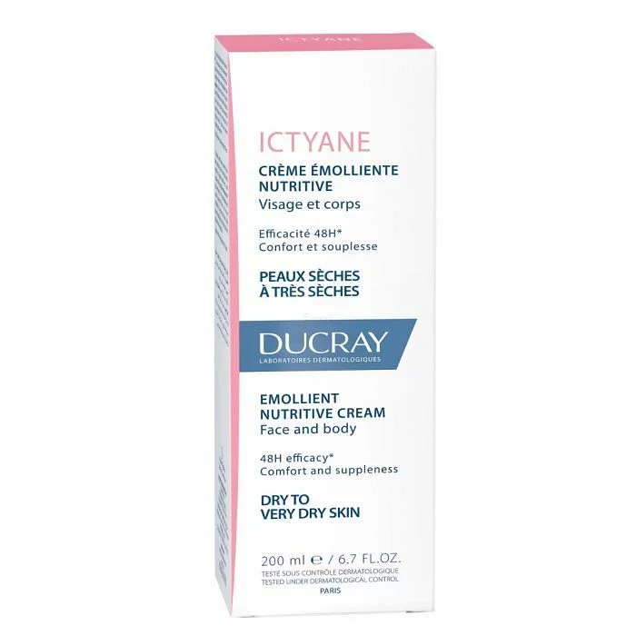 Ducray Ictyane Creme Emolliente Nutritive Visage Et Corps  Peaux Seches A Tres Seches 200ml