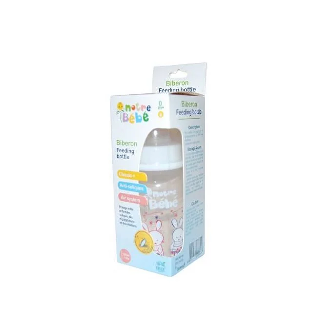 Notre Bebe Biberon Avec Poignees 120ml +0mois Reference Nb180