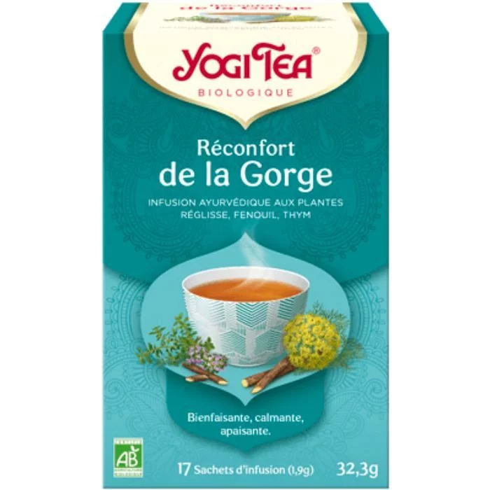 Yogi Tea Reconfort De La Gorge Infusion Boite De 17 Sachets