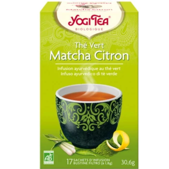 Yogi Tea The Vert Matcha Citron Infusion Boite De 17 Sachets
