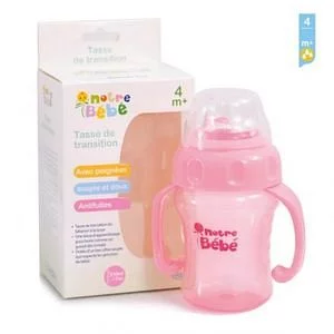 NOTRE BEBE TASSE DE TRANSITION AVEC POIGNEE 210ML REFERENCE BD202A